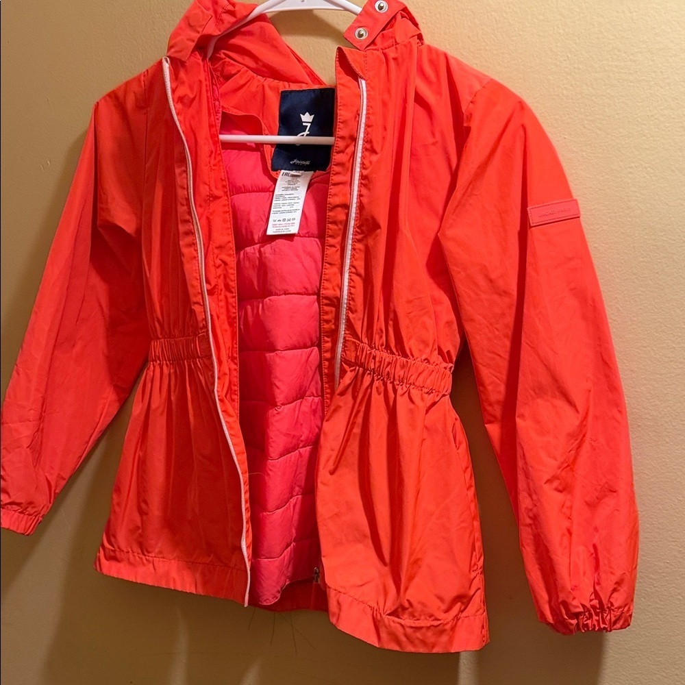 Jacadi Bright Orange Kids Raincoat with Hood - Picture 2 of 3